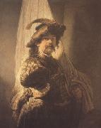 REMBRANDT Harmenszoon van Rijn The Standard-earer (mk33) oil painting on canvas